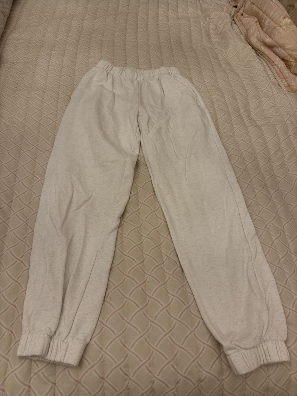 Brandy Melville Cream Jogger Sweatpants